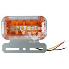 Ліхтар габаритний універсальний (КНР) LED 24V жовтий (з біжучим поворотником)