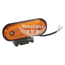 Ліхтар габаритний універсальний (Isiksan) LED 12-24V овал підсвітка по кругу (жовтий)