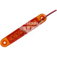 Ліхтар габаритний універсальний (КНР) короткий 6-діодів 100х15мм. жовтий