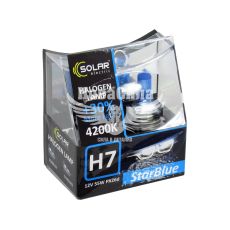 Лампочка галогенна H7 PX26d 12V-55Вт (Solar) 4200K (Star Blue) (кт. 2шт)