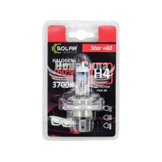 Лампочка галогенна H4 P43t 12V-60/55Вт (Solar) 3700K (Starlight) +60 blister