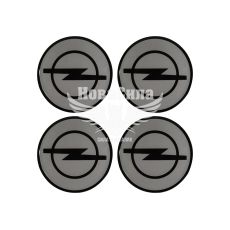 Наклейка Opel на ковпаки (силікон) срібна діам. 7