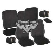 Накидки на сидіння (Beltex) преміум перед.+зад. чорні Monte Carlo (к-т.-4шт.)