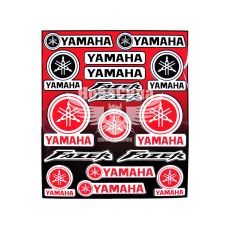 Наклейка (планшет) для мото Yamaha кт.-17шт. 29х24,5 красная