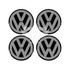 Наклейка VW на ковпаки (срібна) (силікон) діам. 5х5