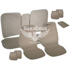 Чехлы на сиденья (майки) (Beltex) премиум перед. +зад. бежевые Monte Carlo (к-т.-4шт.)