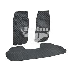 Накидки на сиденья (Polytep) экокожа зад. синяя нитка (к-т.-2шт.)