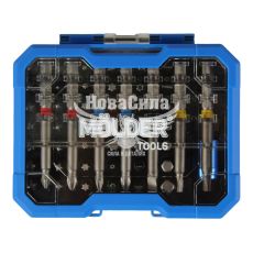 Набор бит 50 ед. 25мм, 75мм. с держателем магнитным (Molder Tools) цветная маркировка