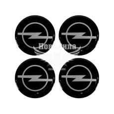 Наклейка Opel на ковпаки (чорна) (силікон) діам. 5х5