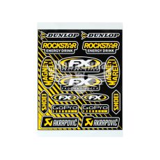 Наклейка (планшет) для мото Dunlop кт.-16шт. 29х24,5 жовта