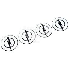 Наклейка Opel на ковпаки (срібна) (силікон) діам. 5х5