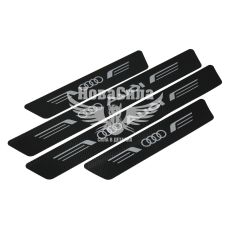 Наклейки на пороги карбон Audi кт. 4шт. 55х7 передні, 35х7 задні