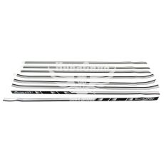 Наклейка кругом авто з написом Racing (срібн.) 400х2