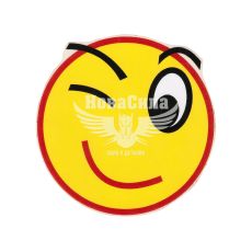 Наклейка СМАЙЛИК круглий, жовтий 9,3х9,3
