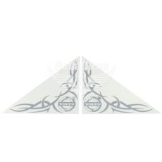 Наклейка Кутова (скла бокового) (Volvo) (срібна) 31х31