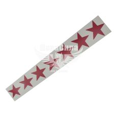 Наклейка зірки в ряд (червона) 64х11