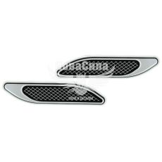 Наклейка на бампер (жабры) серебряные 18,5х4