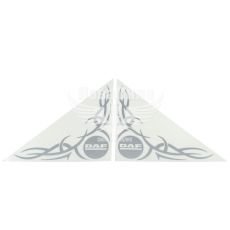 Наклейка Кутова (скла бокового) (DAF) (срібна) 31х31