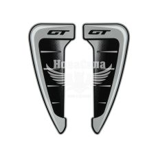 Наклейка на бампер (жабры) серебряные 18х8