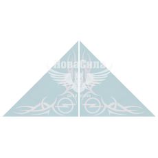 Наклейка Кутова (скла бокового) (Opel) (біла) 31х31