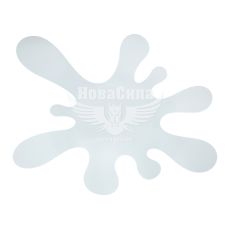 Наклейка Клякса (біла) 21х17