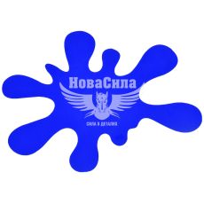 Наклейка Клякса (синя) 15х12,8