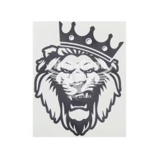 Наклейка Лев з короною чорний 19х19