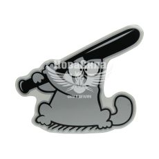 Наклейка Кіт Саймон з битою 12х11