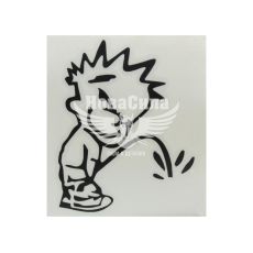 Наклейка Писающий мальчик 11х8,5 черная