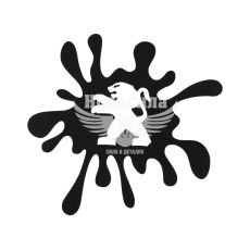 Наклейка Клякса Peugeot (чорна) 12х11