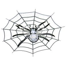 Наклейка паук (большая) (21х25см.)