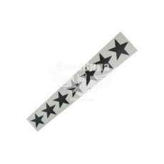 Наклейка зірки в ряд (чорна) 25х4