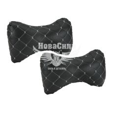 Подушка на підголовник (Polytep) екошкіра біла нитка (к-т.-2шт.) сумка