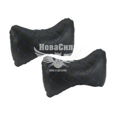 Подушка на підголовник (Polytep) екошкіра синя нитка (к-т.-2шт.) сумка