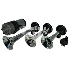 Сигнал повітряний 12V 3 тр. хром (Elegant)