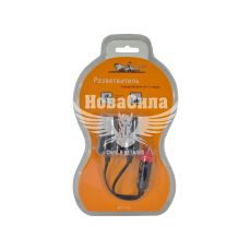 Разветвитель прикуривателя 2в1 + удлини. (AirLine) (12V / 24V, 5A)