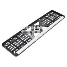 Рамка номерного знаку (Bi-Plast) (срібна полоса)