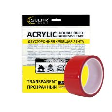 Скотч двохстор. 40мм. 2м. (Solar) Acrylic (прозрачный усил.)