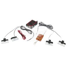 Стробоскопи для решітки радіатора червоно-сині (КНР) (з пультом) (2 діоди)