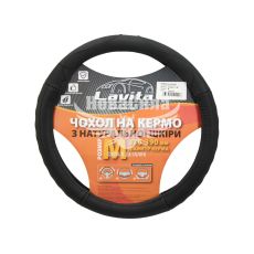 Чохол руля M шкіра чорний 37-39см. (Lavita) 401