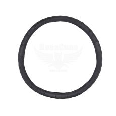 Чохол руля XXXXL шкіра чорний 50-52см. (CarLife)