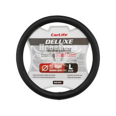 Чохол руля L шкіра чорний 39-41см. (CarLife) SW340L