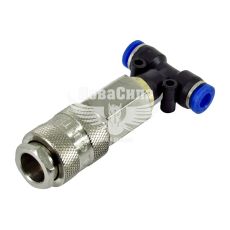 Швидкороздільне зєднання (трійник) на шланг 6мм. (Intertool) (швидкороз'ємне з'єднання до набору для продувки кабіни вантажних авто)