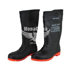 Чоботи ПВХ водонепроникні, хімічностійкі, антистатичні з металевим носком (Yato) 38 см, розмір 41