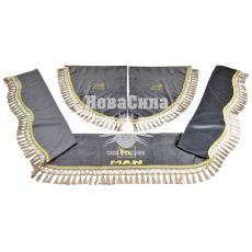 Шторка лобового і бокових вікон MAN сіра (Україна) (ламбрекен)