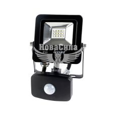 Прожектор светодиодный LEZARD 10Вт 230V 6500K 800Lm с датчиком движения