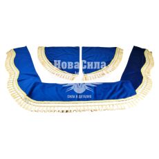 Шторка лобового і бокових вікон без напису синя (Україна) (ламбрекен)