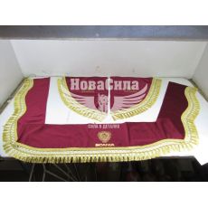 Шторка лобового і бокових вікон Scania червона (Україна) (ламбрекен)