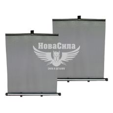 Шторка сонцезахисна на ролеті 55х45см. 2шт. (CarLife) чорн.