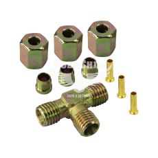 З'єднувач аварійний трубки ПВХ трійник метал 6х6х6мм. (Skadi) розбірний PVC